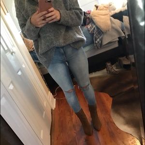 H&M skinny regular waist ankle jeans